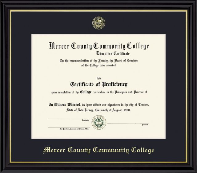 Mercer County Community College Diploma Frame