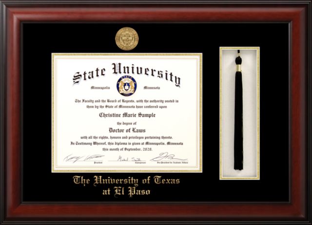 University of Texas El Paso 11" x 14" Meridian Diploma Frame