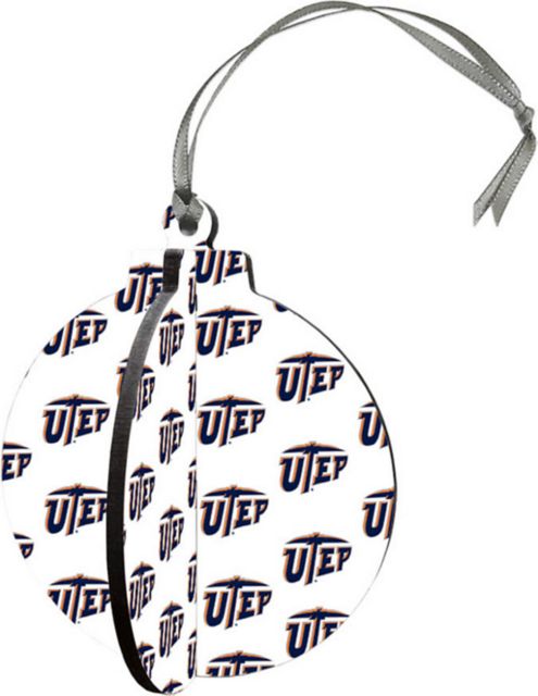University of Texas El Paso 3D Round Ornament