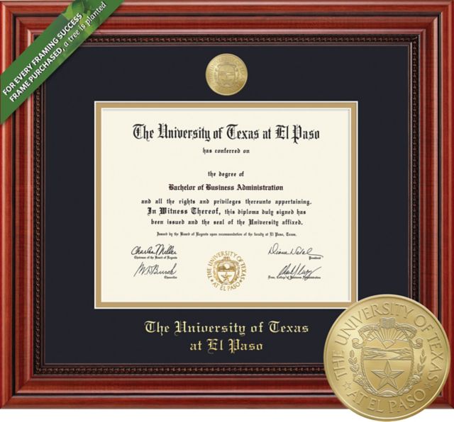 University of Texas El Paso 8.5 x 11 in. Millenium Diploma Frame