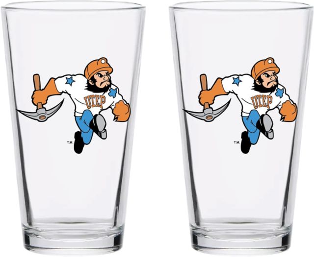 University of Texas El Paso Miners 16 oz. Pint Glass