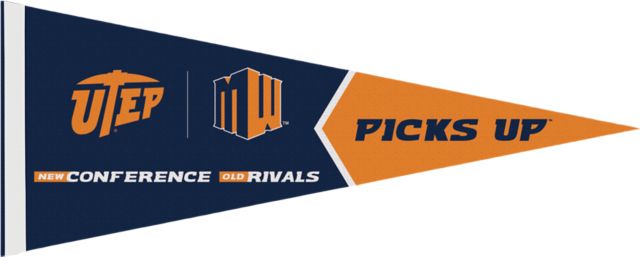 University of Texas El Paso Mountain West 12 x 30 Pennant