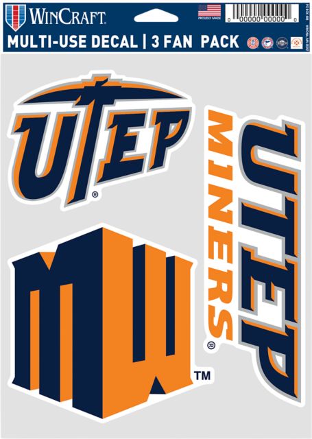 University of Texas El Paso Mountain West 5.5 x 7.75 Decal