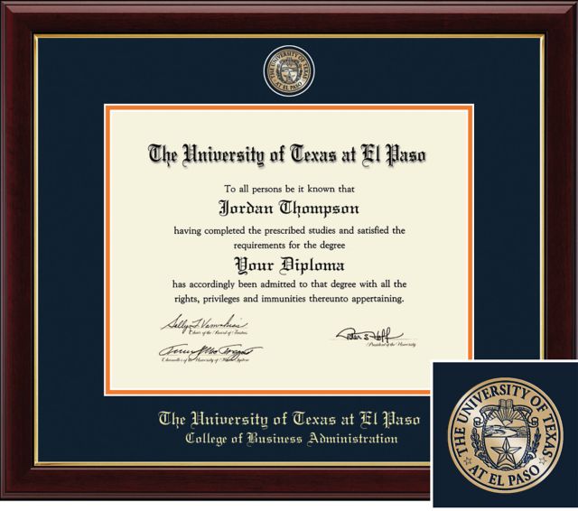 Masterpiece Diploma Frame. PhD. College of Business Administration - ONLINE ONLY