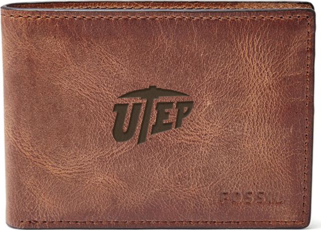 Fossil Leather Derrick Front Pocket Bifold - Brown - ONLINE ONLY