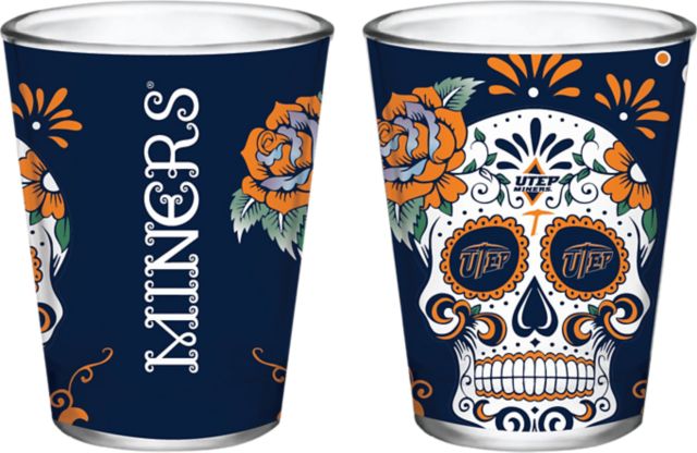 University of Texas El Paso Dia De Los Muertos 2oz Collector Glass