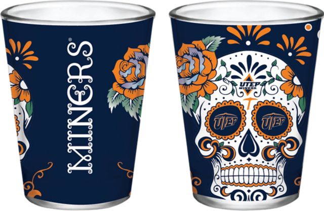 University of Texas El Paso Dia De Los Muertos 2oz Collector Glass