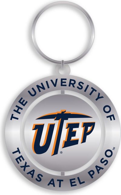 University of Texas El Paso Miners Spinner Key Tag
