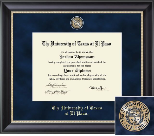 University of Texas El Paso 8.5'' x 11'' Diploma Frame