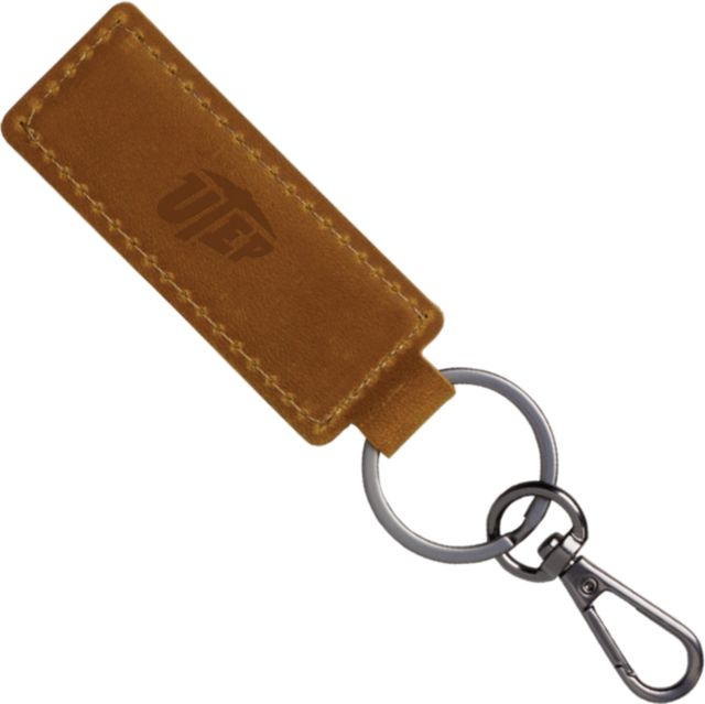 University of Texas El Paso Leather Keychain