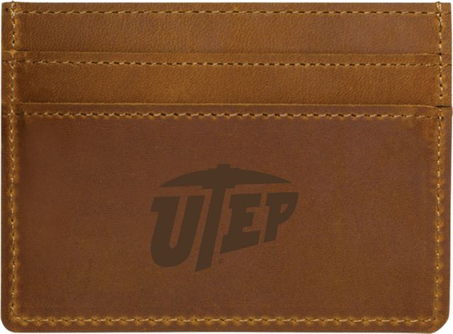 University of Texas El Paso Leather Card Holder