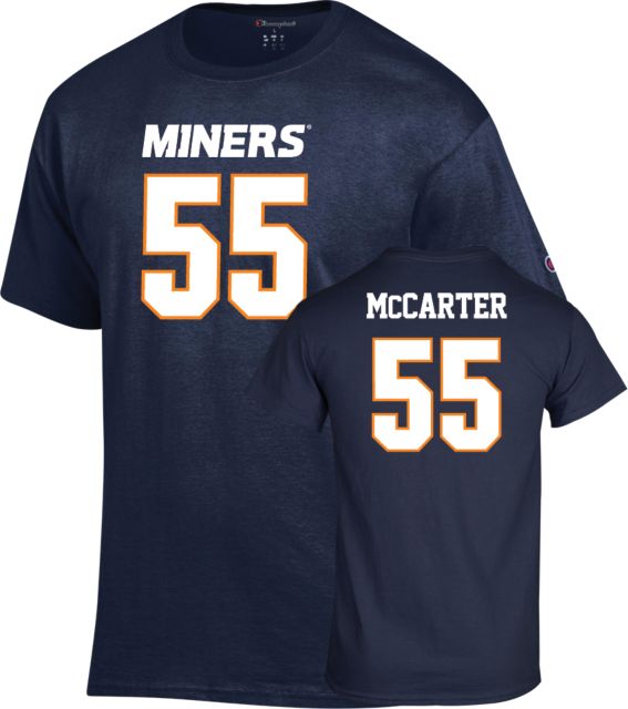 UTEP Football T-Shirt Allan McCarter - 55 - ONLINE ONLY