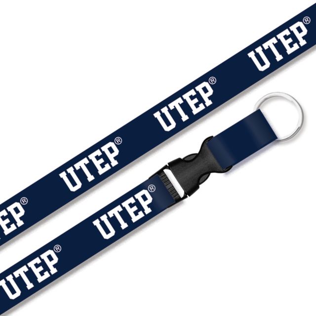University of Texas El Paso Miners Lanyard with Buckle
