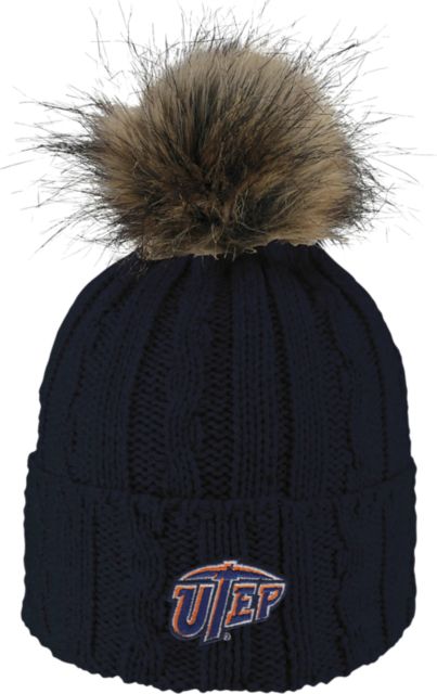 University of Texas El Paso Women's Fur Pom Beanie