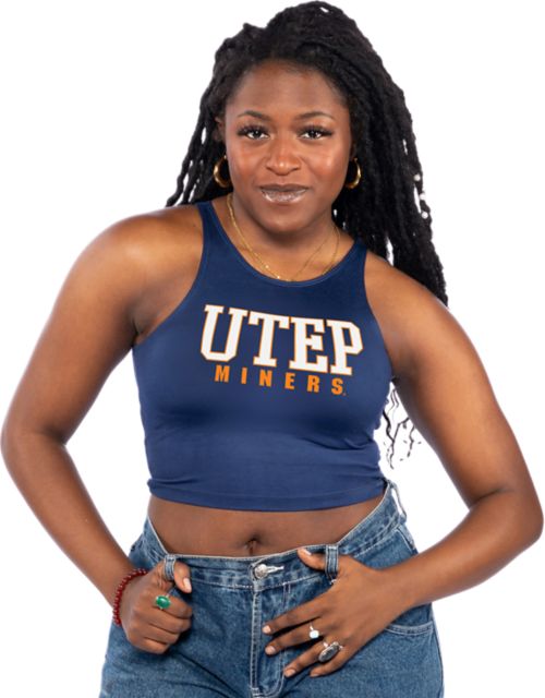 University of Texas El Paso Miners Women's Athletic Crop Tank Top