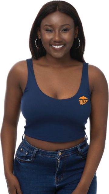 University of Texas El Paso Women's V-Neck Cropped Tank Top