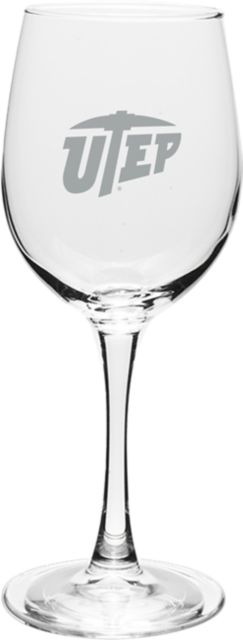 University of Texas El Paso 12 oz. Wine Glass