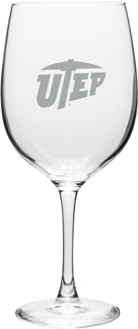 University of Texas El Paso 19 oz. Wine Glass
