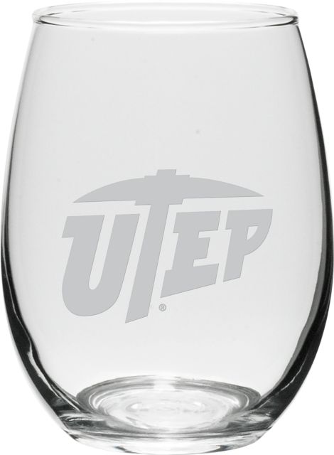 University of Texas El Paso 15 oz. Wine Glass