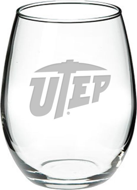 University of Texas El Paso 21 oz. Stemless Wine Glass