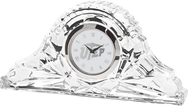 University of Texas El Paso 4.5'' x 2.5'' Crystal Table Clock