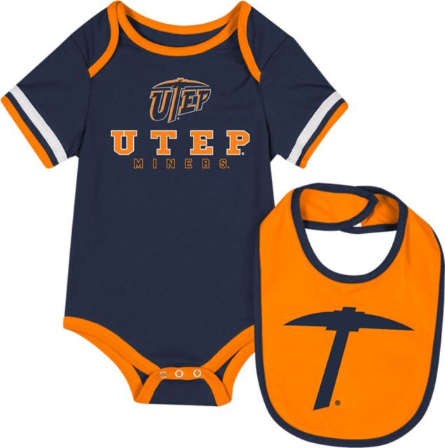 University of Texas El Paso Infant's Miners Bodysuit Bib Set