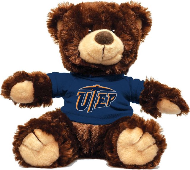 University of Texas El Paso 12'' Plush Noah Bear - Chocolate - ONLINE ONLY