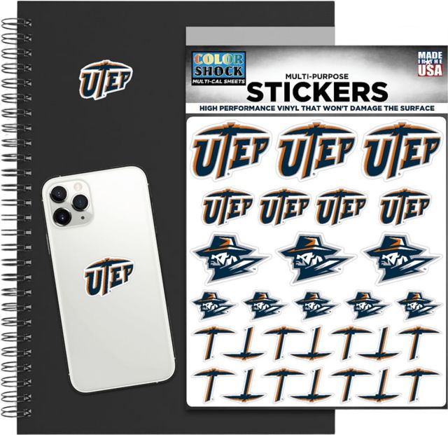 University of Texas El Paso Sticker Sheet