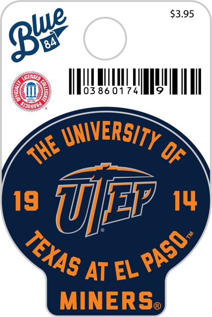 University of Texas El Paso Miners Mini Sticker