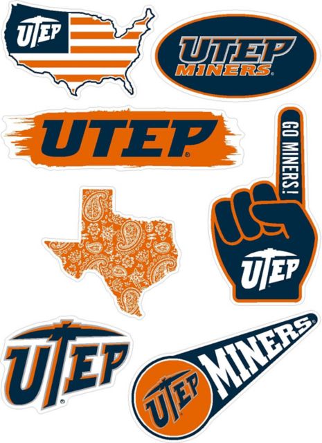 University of Texas El Paso 7.5'' x 7.5'' Sticker Sheet