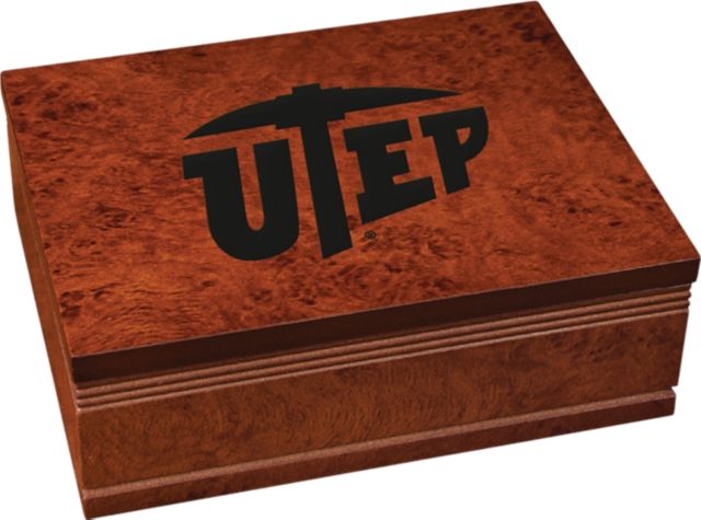 University of Texas El Paso Burlwood Finished Box