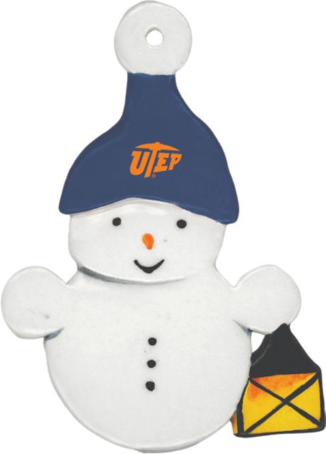 University of Texas El Paso Snowman Ornament
