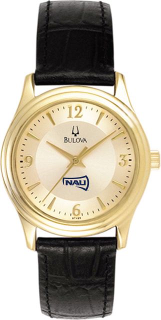 Bulova Ladies' Gold and Leather Watch - ONLINE ONLY