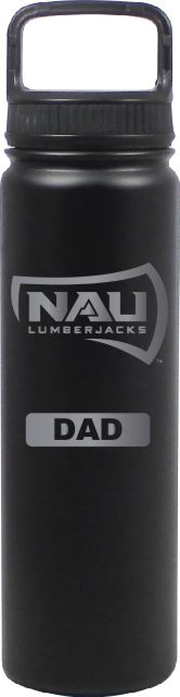 24 oz Matte Black Stainless Steel Water Bottle Dad