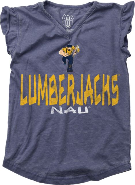 Northern Arizona Lumberjacks Toddler Girls Ruffle Short Sleeve T-Shirt
