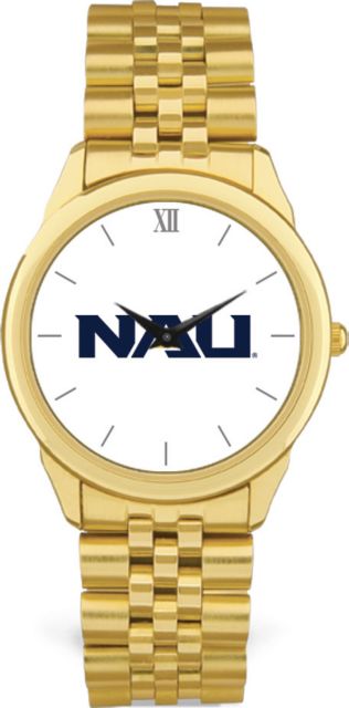 Northern Arizona CSI Men's Gold Rolled Link Wristwatch (Gift Box) with Colored Medallion - ONLINE ONLY