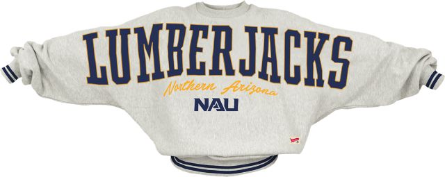 Northern Arizona Lumberjacks Women's Ribbed Fleece Crewneck Sweatshirt