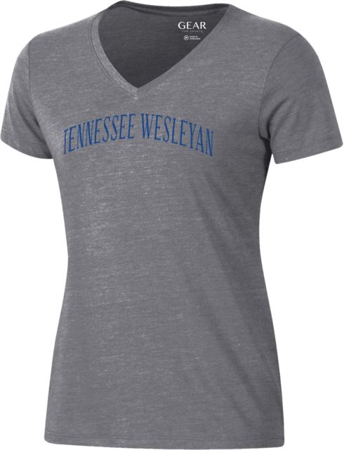 Tennessee Wesleyan University Women's V-Neck Short Sleeve T-Shirt