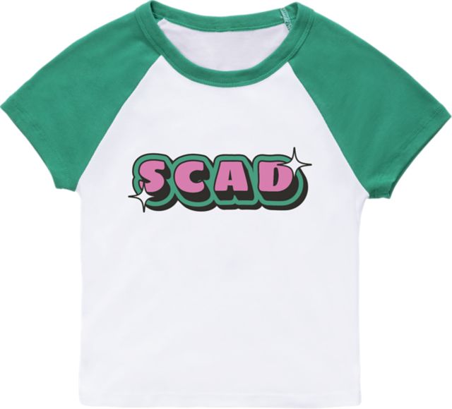 Savannah College of Art and Design Women's Raglan Crop Short Sleeve T-Shirt