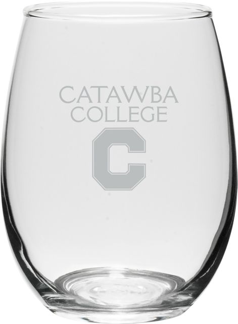 Catawba College 15 oz. Stemless Wine Glass