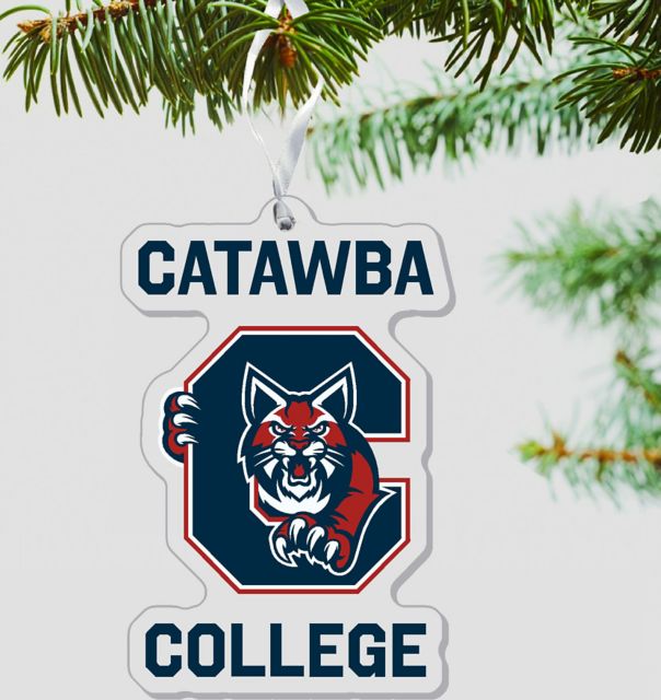 Catawba College Indians 3'' x 4'' Etched Plexiglass Ornament
