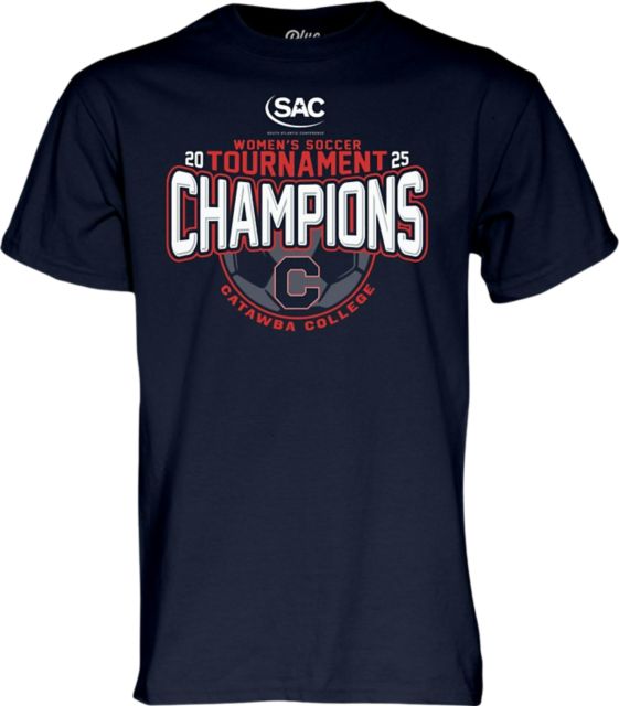 Catawba College Women's Soccer 2025 SAC Tournament Champions Short Sleeve T-Shirt