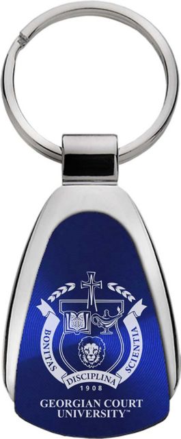 Georgian Court University Teardrop Keychain
