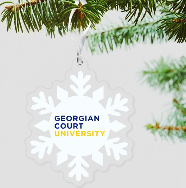 Georgian Court University Lions 3'' x 4'' Etched Ornament