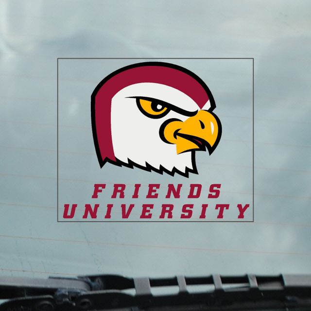 Friends University Falcons Cling Decal