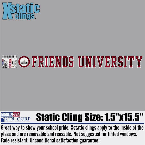 Friends University Strip Decal