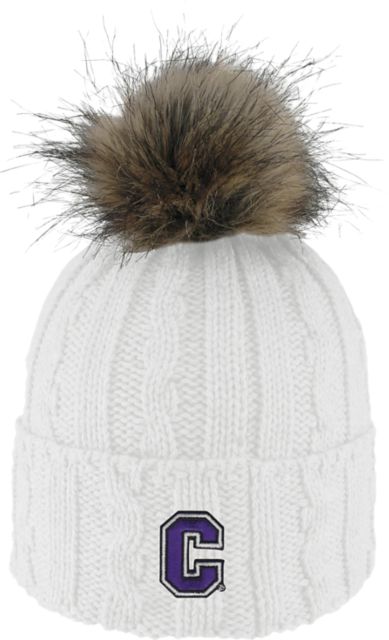 Cornell College Women's Fur Pom Beanie