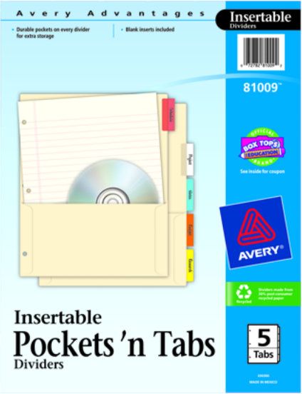 PKT 'N TAB 5TAB MULTI CLR ECON