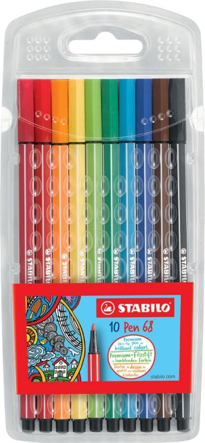 Stabilo Mini Pen 68 Wallet, 12 - Color Set