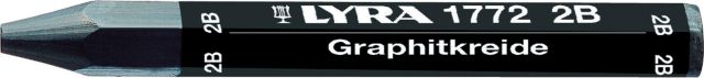 Crayon papier graphite corps gris héxagonal dureté 2b - RETIF